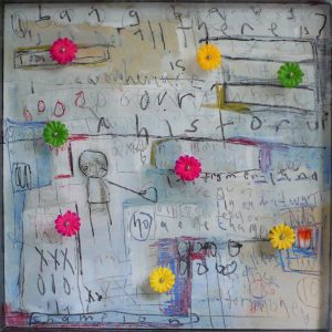 Ann Healey Perspex and Flowers